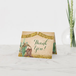 Rustic Southwestern Cowboy Birthday Folded Card