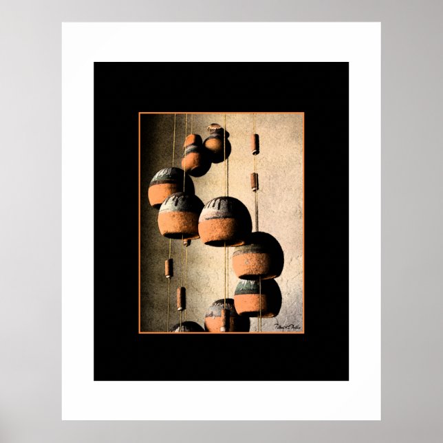 Rustic Southwestern Still Life Clay Wind Chimes Poster (Front)
