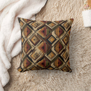 Rustic Southwestern Stripe Pattern (1) Cushion