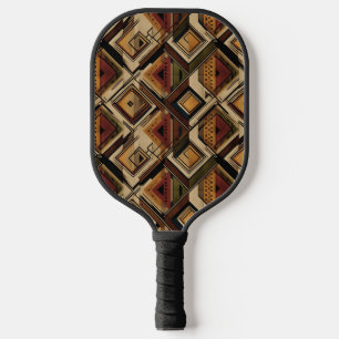 Rustic Southwestern Stripe Pattern (1) Pickleball Paddle
