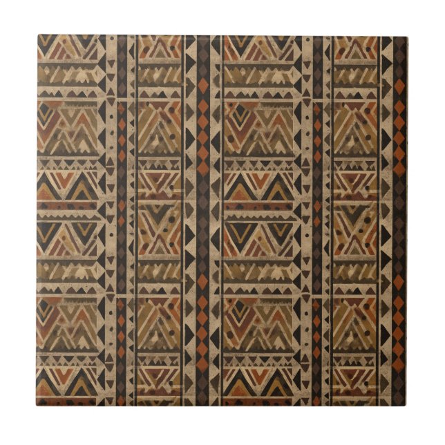 Rustic Southwestern Stripe Pattern (2) Tile (Front)