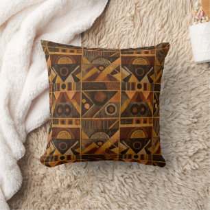 Rustic Southwestern Stripe Pattern (4) Cushion