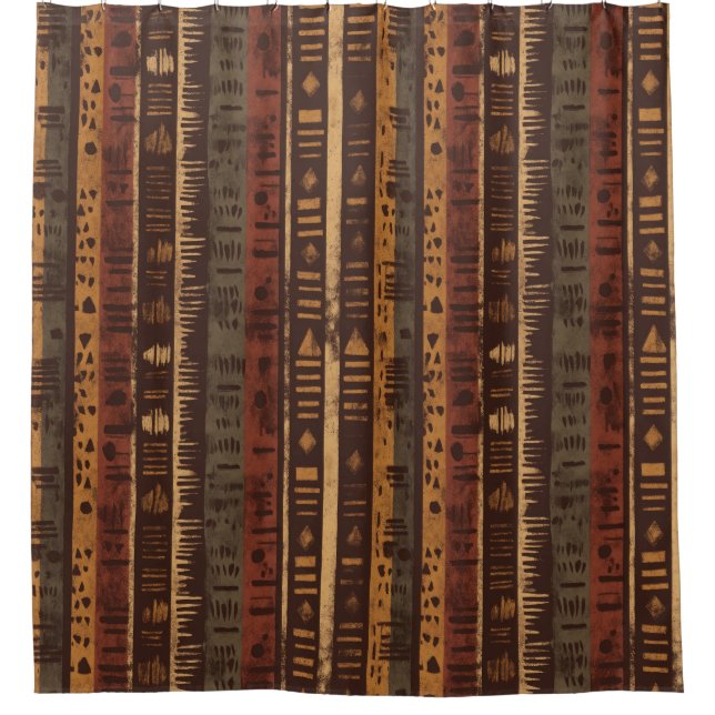Rustic Southwestern Stripe Pattern (5) Shower Curtain (Front)