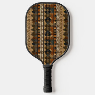 Rustic Southwestern Stripe Pattern (6) Pickleball Paddle