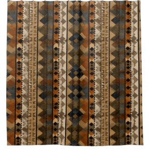 Rustic Southwestern Stripe Pattern (6) Shower Curtain
