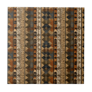 Rustic Southwestern Stripe Pattern (6) Tile