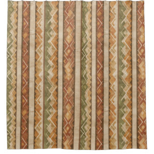 Rustic Southwestern Stripe Pattern (7) Shower Curtain
