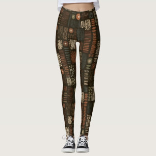 Rustic Southwestern Stripe Pattern (8) Leggings