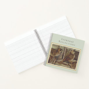 Rustic Sparrow Notepad - Nature Inspired Everyday  Notebook