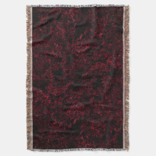 Rustic spongy red on dark red background throw blanket