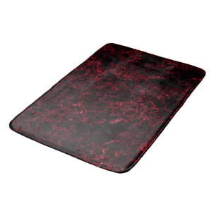 Rustic spongy red upon dark red background bath mat