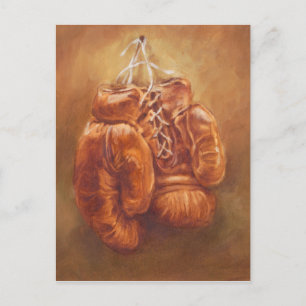 Rustic Sports   Boxing Glove Postcard