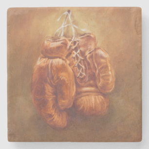 Rustic Sports Boxing Glove Stone Coaster