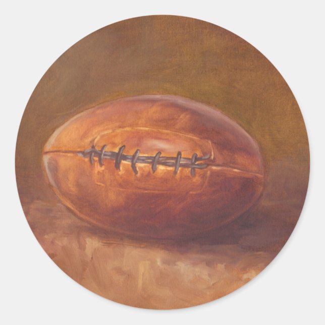 Rustic Sports | Football Classic Round Sticker (Front)