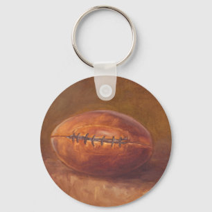 Rustic Sports Football Key Ring