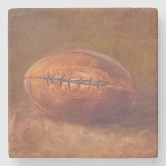 Rustic Sports | Football Stone Coaster (Front)