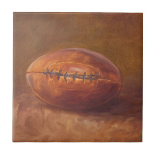 Rustic Sports   Football Tile