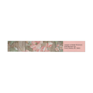Rustic Spring Blossoms Wedding Return Address Wrap Around Label