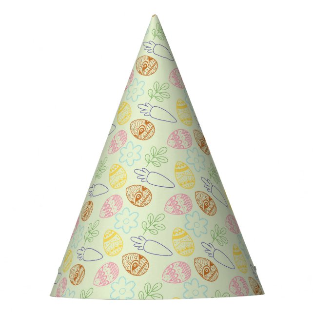 Rustic Spring Meadow Easter Party Hat (Front)