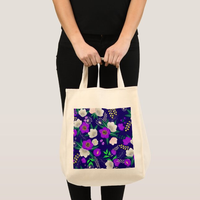 Rustic Spring Pansy Flowers Bouquet Tote Bag (Front (Product))