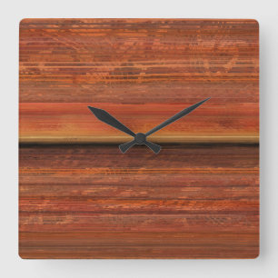 Rustic Square Wall Clock