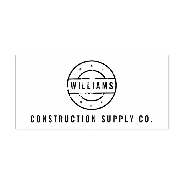 Rustic Stamped Logo Personalised Rubber Stamp (Imprint)