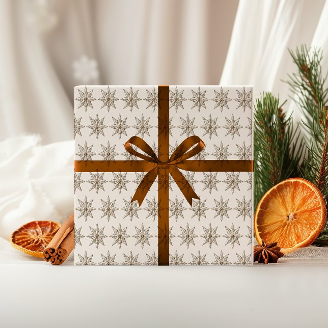 Rustic Star Christmas Wrapping Paper | Farmhouse  (Creator Uploaded)