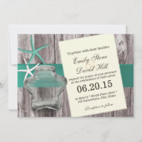 Rustic Starfish & Mason Jar Beach Wedding