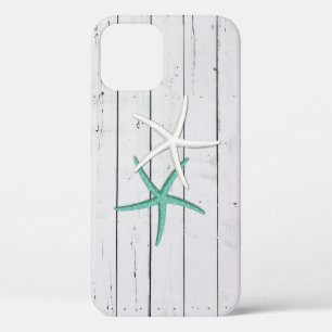 Rustic Starfish Weathered Wood iPhone 12 Case