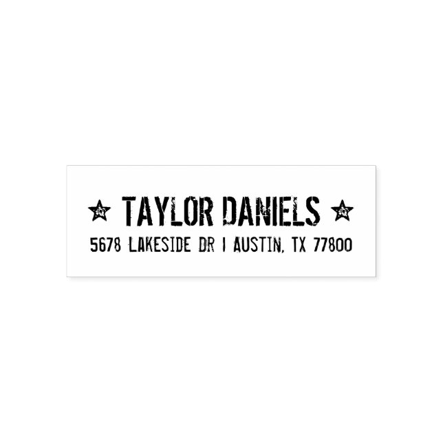 Rustic Stars Return Address Stamp (Design)
