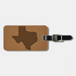 Rustic State of Texas Luggage Tag