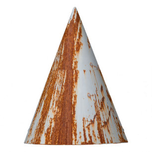 Rustic Steel: Grunge Wall Texture Party Hat