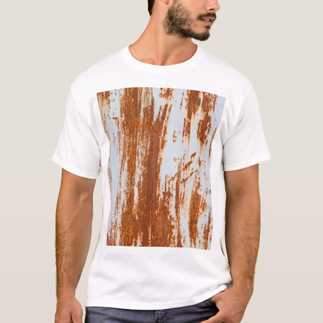 Rustic Steel: Grunge Wall Texture T-Shirt (Front)