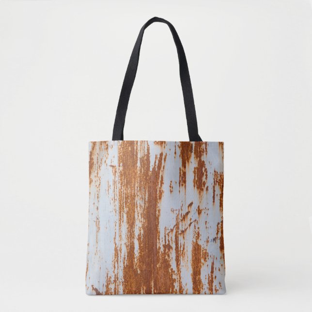 Rustic Steel: Grunge Wall Texture Tote Bag (Front)