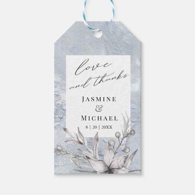 rustic stencil botanic thank you tag (Front)