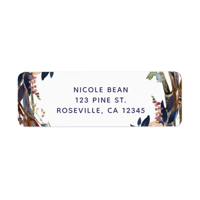 Rustic Stick Floral Wreath Modern Bridal Shower (Front)