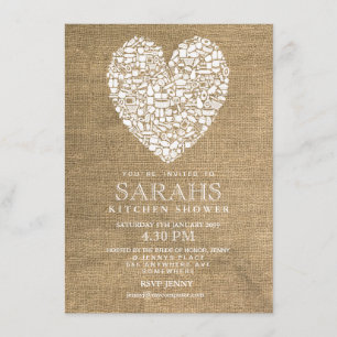 Rustic Stock the Kitchen Bridal Shower Party Invitation