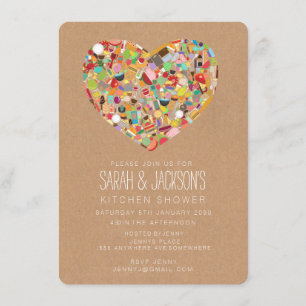 Rustic Stock the Kitchen / Tea Bridal Shower Party Invitation