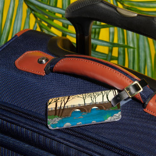 Rustic Stone Bridge Over River Nature Landscape Luggage Tag