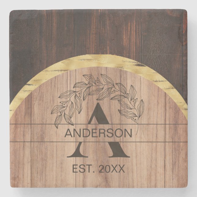 Rustic Stone Coaster (Front)