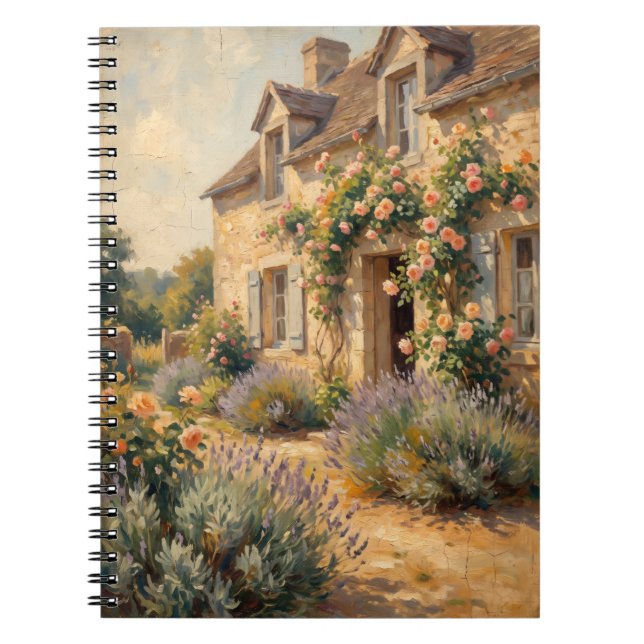 Rustic Stone Cottage in Provence  Notebook (Front)