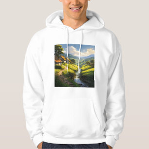 Rustic Stone Houses Village Hoodie