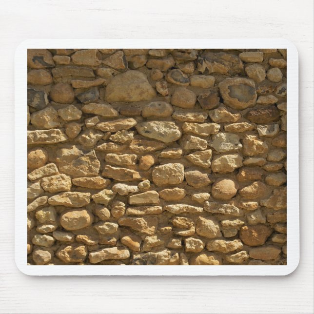 Rustic Stone Wall Mouse Mat (Front)