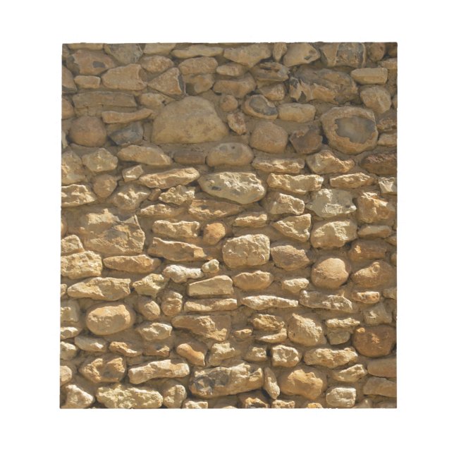 Rustic Stone Wall Notepad (Front)
