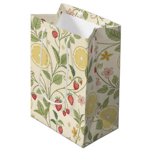 Rustic Strawberry & Citrus Earthy Pattern (1) Medium Gift Bag