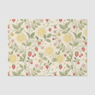 Rustic Strawberry & Citrus Earthy Pattern (1) Tissue Paper