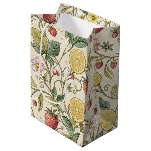 Rustic Strawberry & Citrus Earthy Pattern (3) Medium Gift Bag