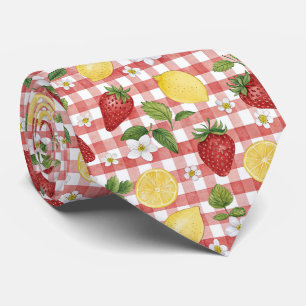 Rustic Strawberry & Citrus Earthy Pattern (6) Tie