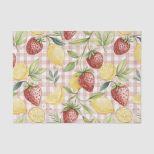 Rustic Strawberry & Citrus Earthy Pattern (7) Tissue Paper