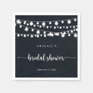 Rustic String Lights Bridal Shower Napkins